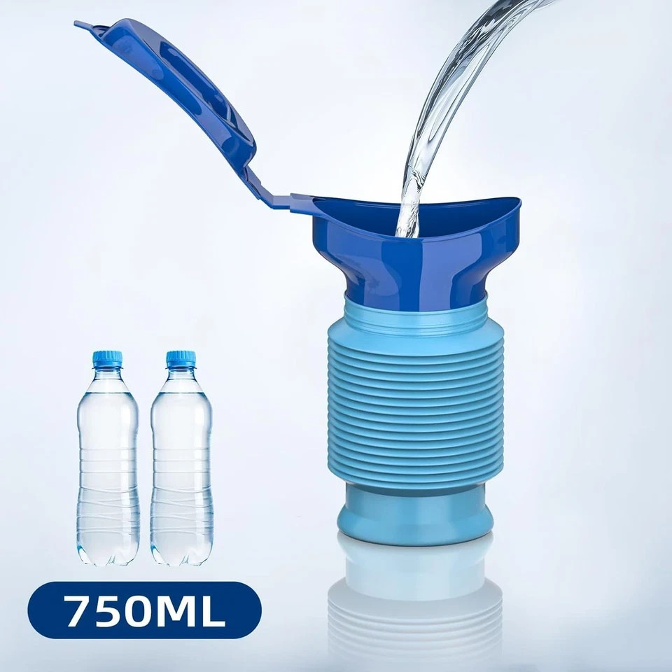 2 Count – Pee Bottles for Men, Collapsible Emergency Urinal with Disposable Repl