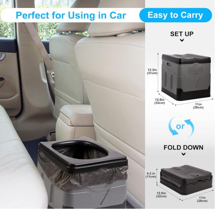 Portable Toilet Camping Toilets for Car Indoor Outdoor Commode Foldable Travel P