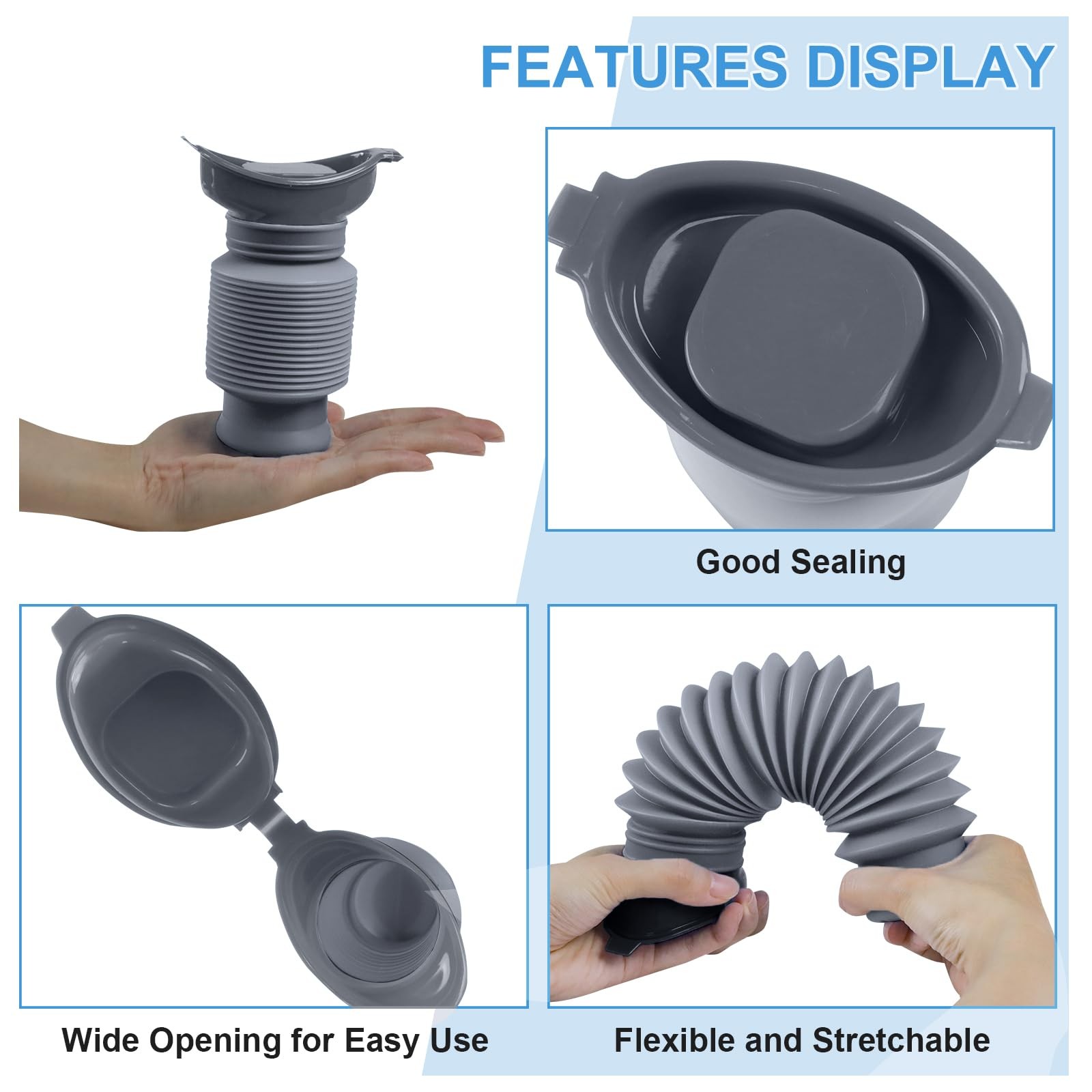 Portable Urinal Men Women Collapsible 750ML Urine Bottle Travel Camping Car