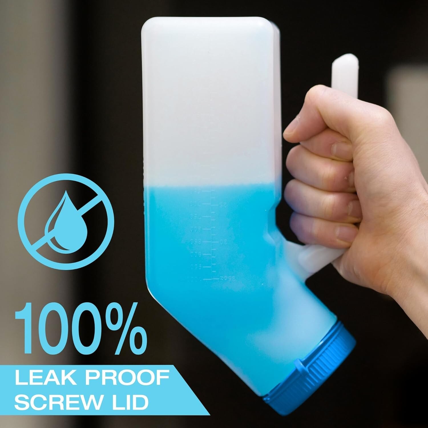 Durable 32oz Male Urinals – Screw-On Lid and Spill Proof Design (2-Pack)