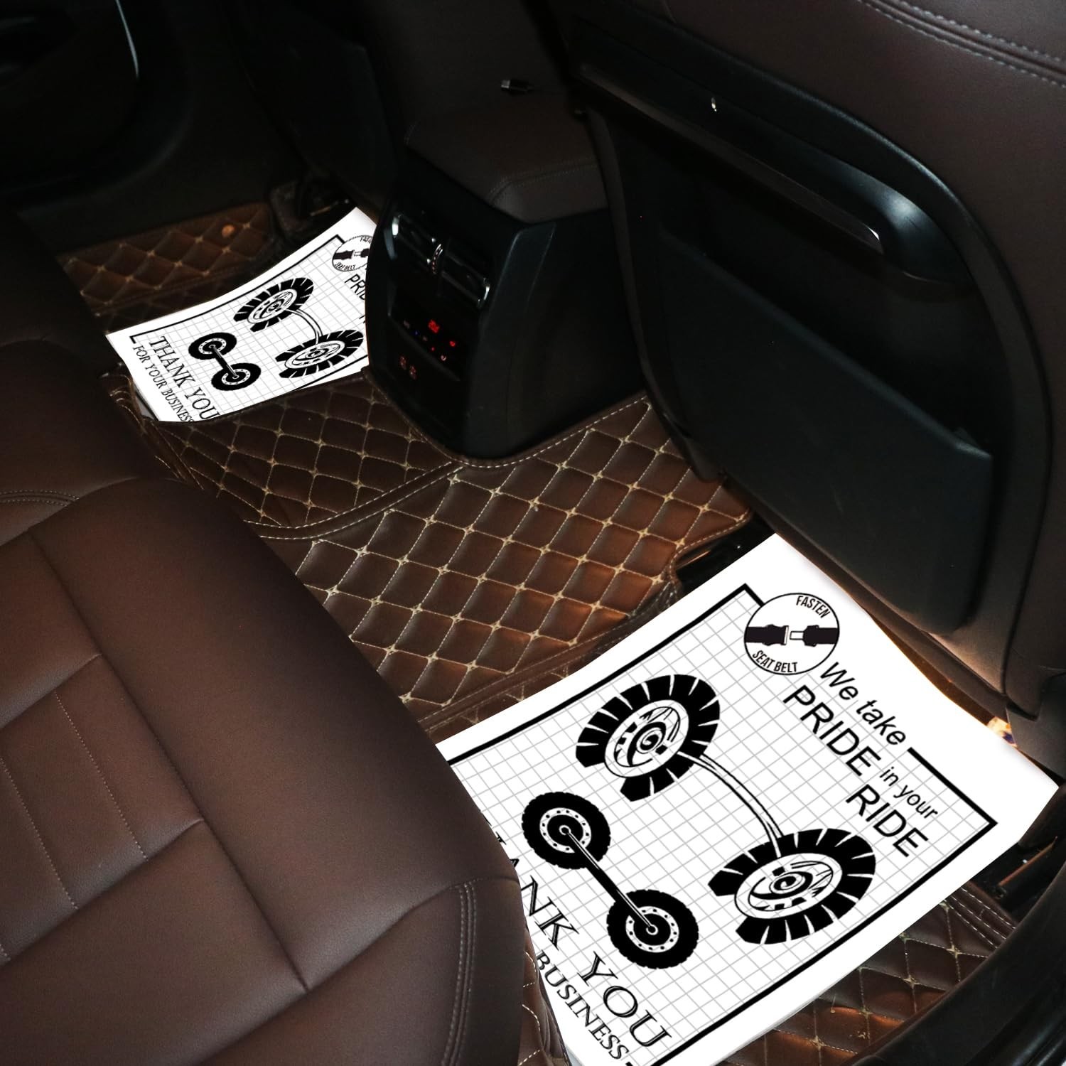 100-Pack Disposable White Paper Car Floor Mats 19×15 Inch, Universal Fit Auto…