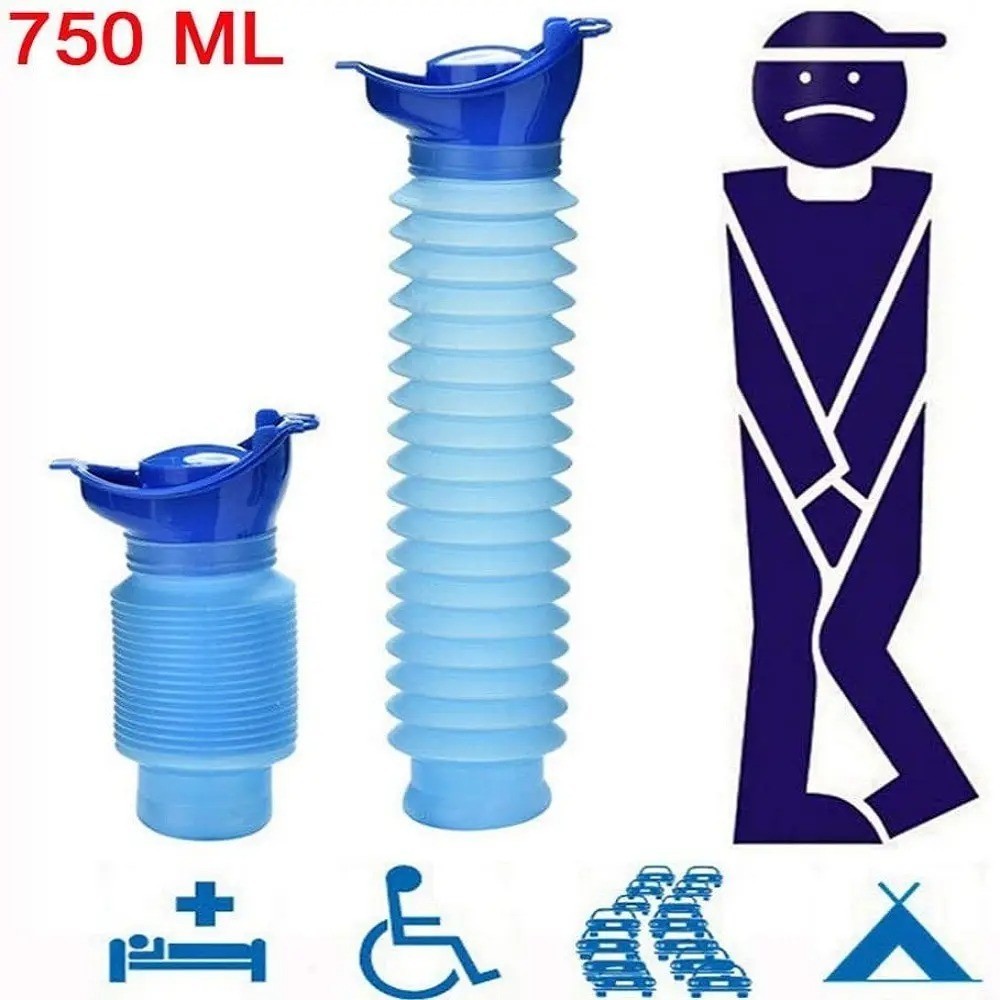 1 Set Portable Urine Bottle Outdoor Camping Travel Car Emergency Urinal Bucket