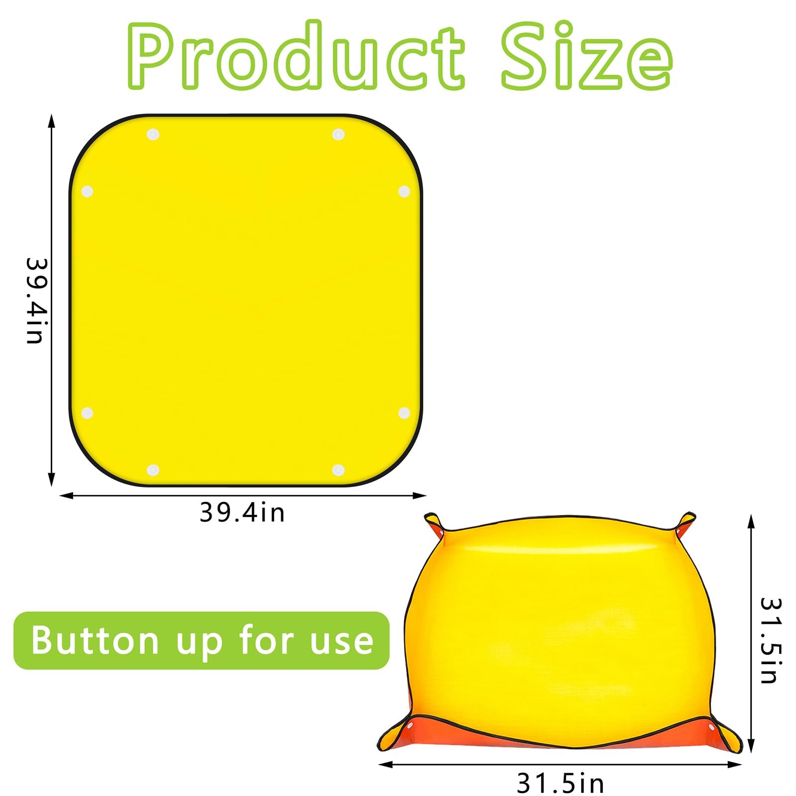 Outdoor Camping Shower Mat, 39.4″ Portable Shower Pan, Simple Version Foldabl…