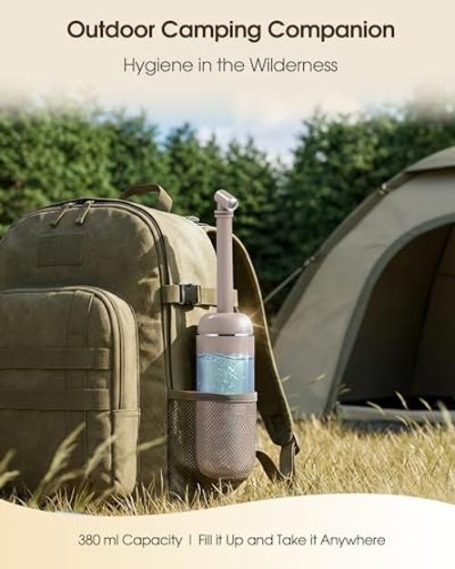 Portable Bidet for Travel & Camping – Manual Squeeze Handheld General Khaki