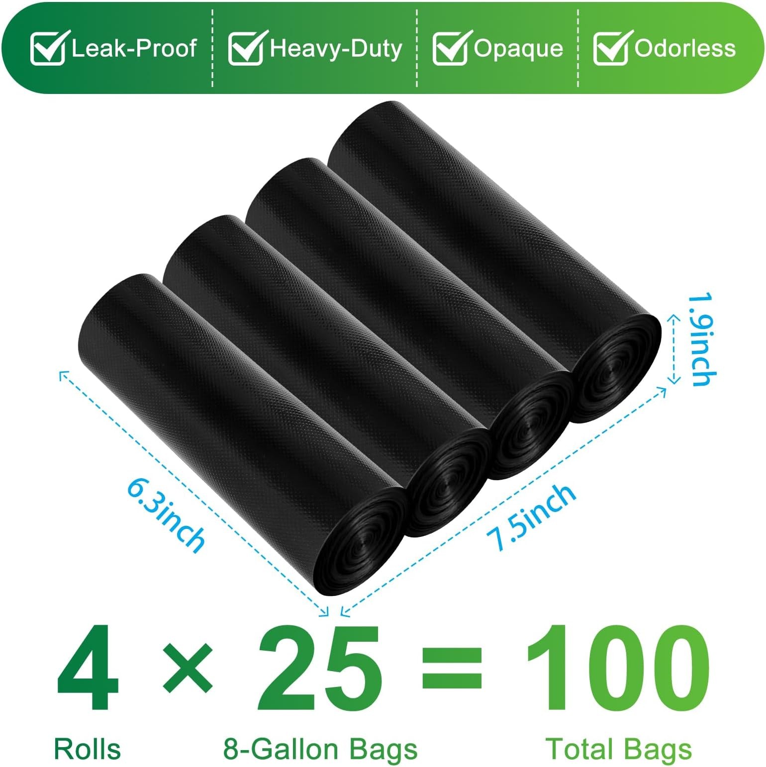 Portable Toilet Bags – 8 Gallon Camping Toilet Bags, Biodegradable Travel Pot…