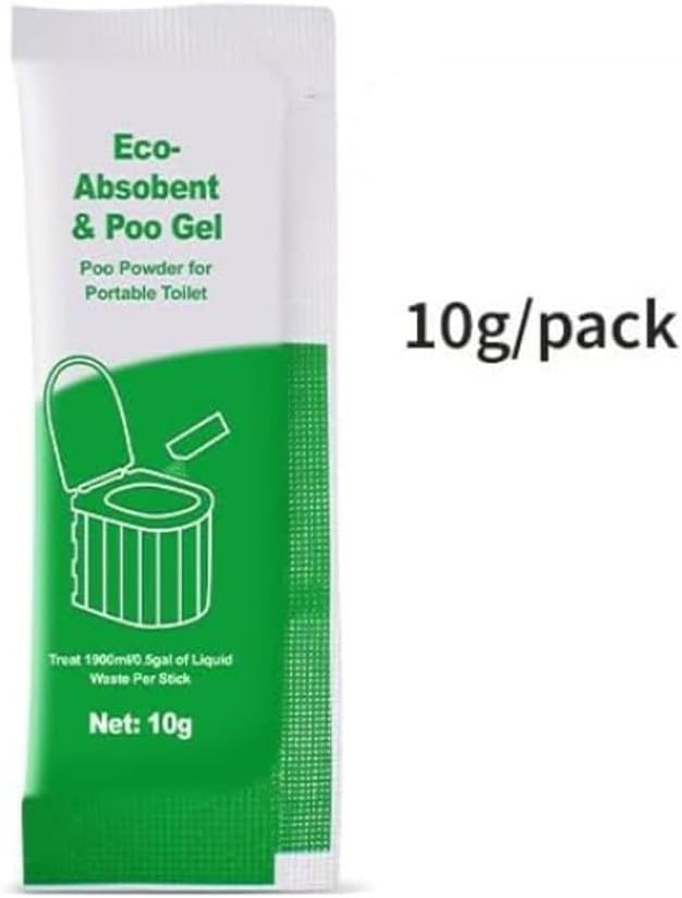Portable Toilet Bags Poo Gel Set, 8 Gallon Heavy Duty Leak-Proof Compostable …