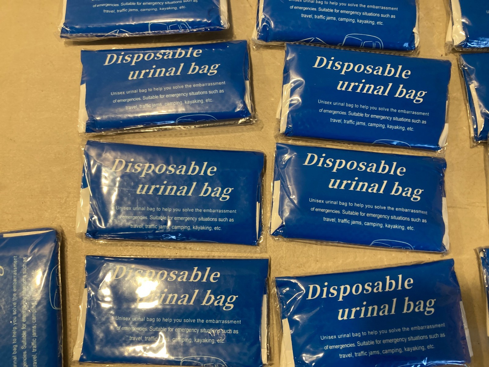 Disposable Urinal Bag Unisex 21 Pack Road trip Camping