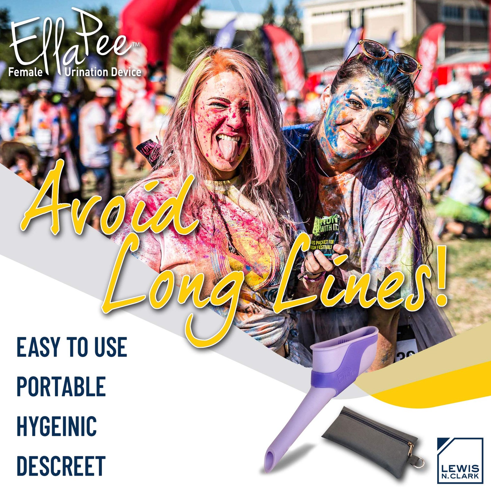 EllaPee Female Urinal Funnel – Reusable Silicone Device for Camping & Hiking