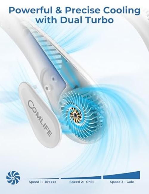 Portable Bladeless Neck Fan, 2026 World Sport Cup Gifts, Wearable Soccer