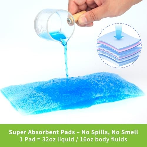 60 Bedside 21″x16″ Commode Liners with Absorbent 1 Count (Pack of 60) 21″ x 16″