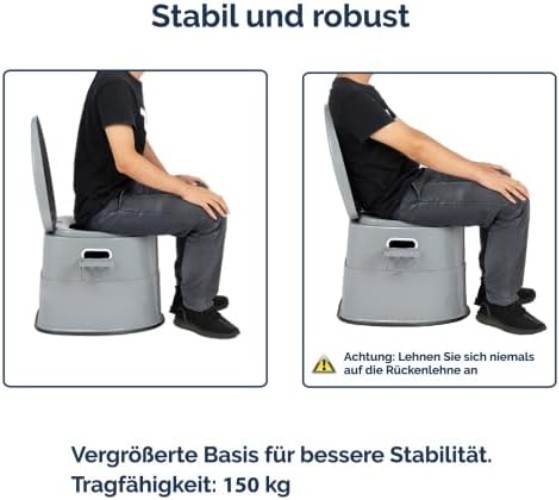 Portable Travel Toilet, Removable Indoor Bucket Mobile Toilet with Seat, Deck…