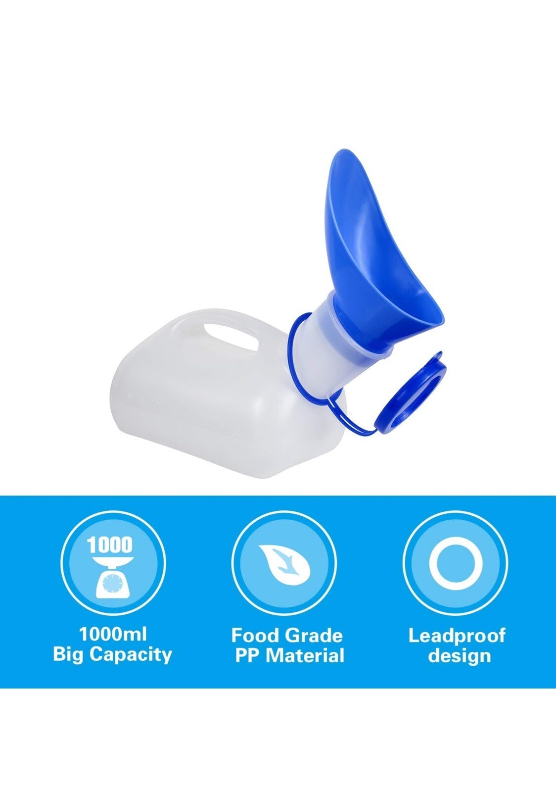 AWOKEN Unisex Urinal, Portable Toilet Urinal for Men and Women, 2pcs
