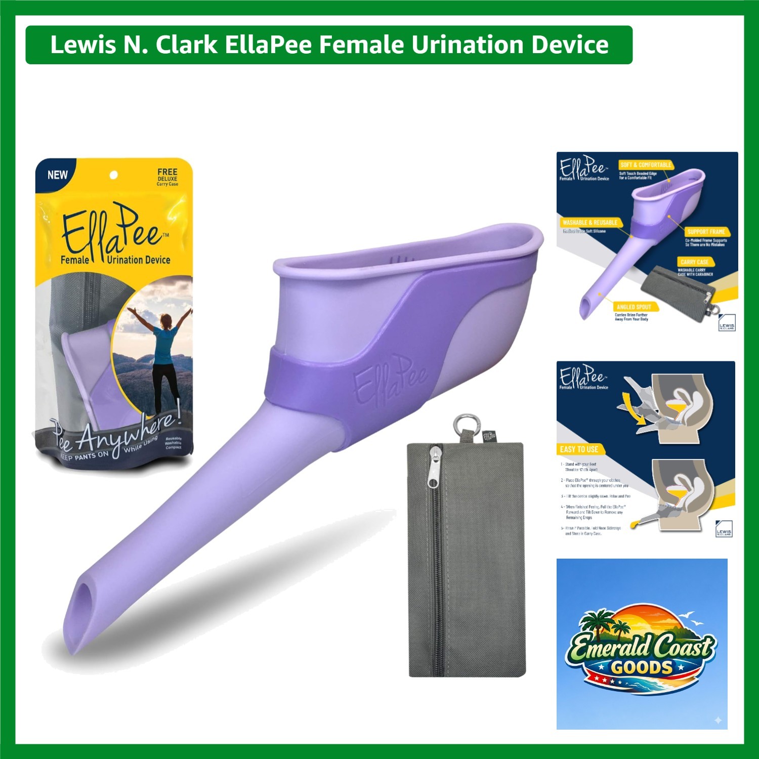 Stylish Purple EllaPee Female Urination Device – Anytime, Anywhere Convenience