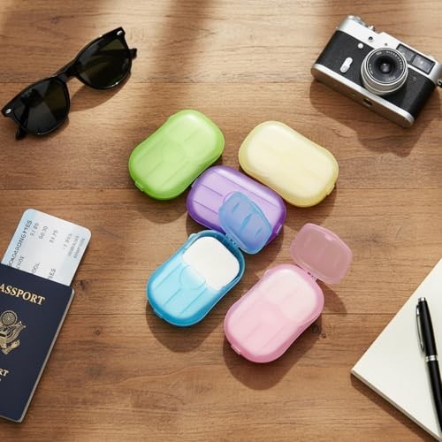 Disposable Soap Sheets Paper 5 Boxes Hand Cleaner Fragrance Mini Color Soaps