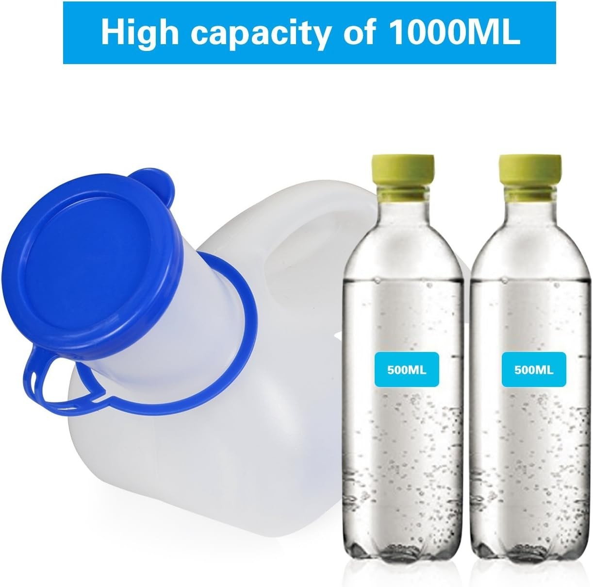 Large Capacity 32oz Portable Unisex Urinal Leakproof Travel Pee Bottle for Me…