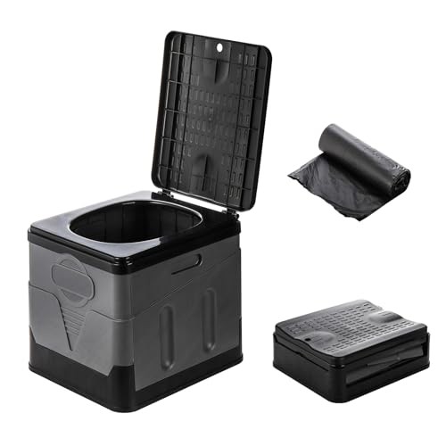 Portable Camping Toilet, Foldable Toilet for Adults, Porta Potty with Thick