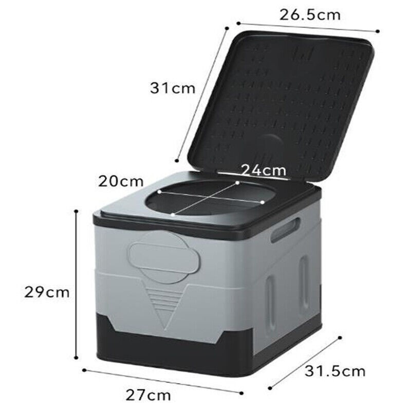 Portable Camping Toilet 20L Foldable Potty for Car Travel , Hiking Emergency Use