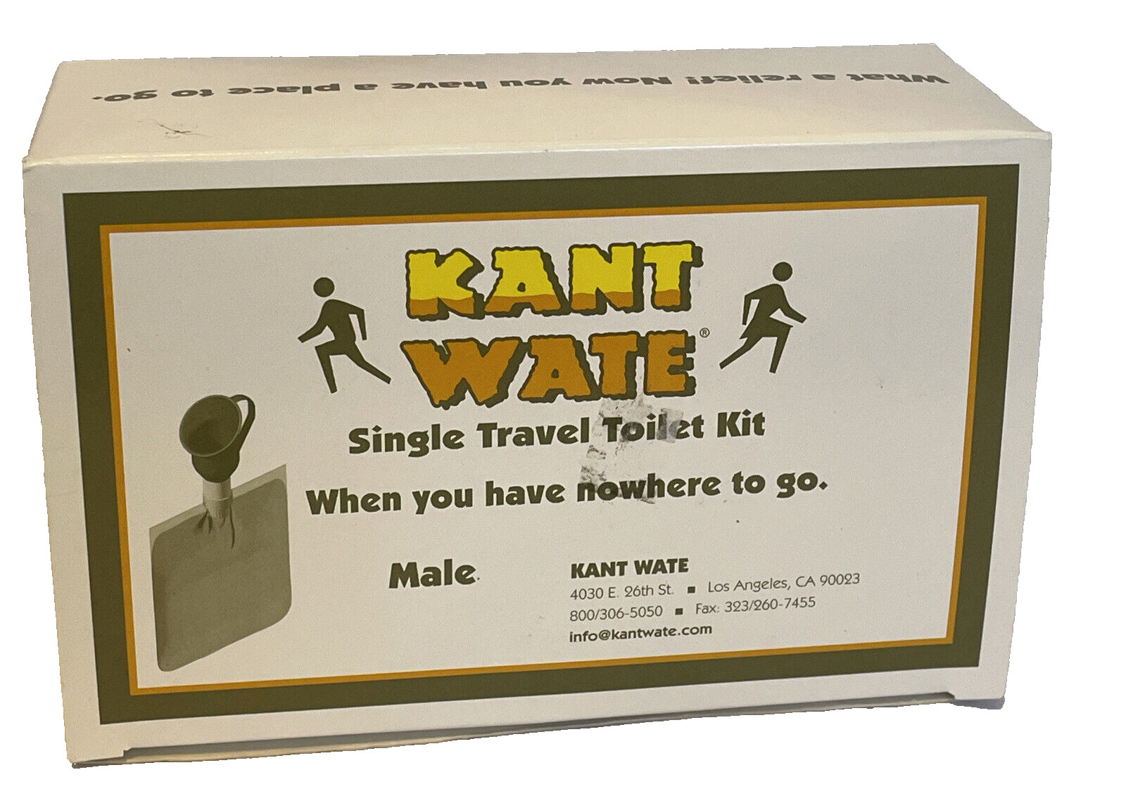 Kant Wate Travel Toilet Male Kit Portable Urinal Funnel Camping 1 Bags/Cleaning