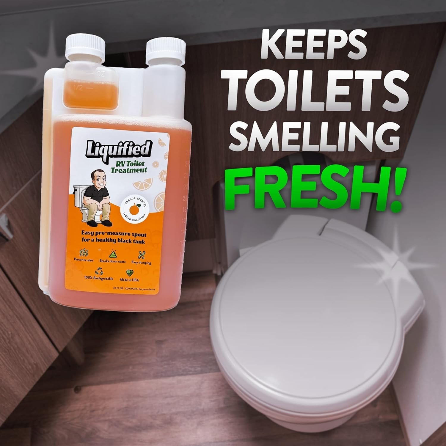 SALE! Liquified RV Toilet Treatment Black Holding Tank Digester Odor Elim.