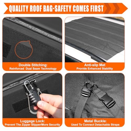 15 Cubic feet Soft Waterproof Rooftop Carrier Bag – Rooftop Carrier