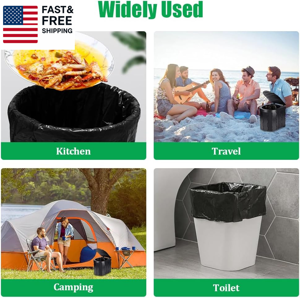 Camping Toilet Bags, 120 PCS (6 Roll) Portable Toilet Bags, Thickened Toilet Was