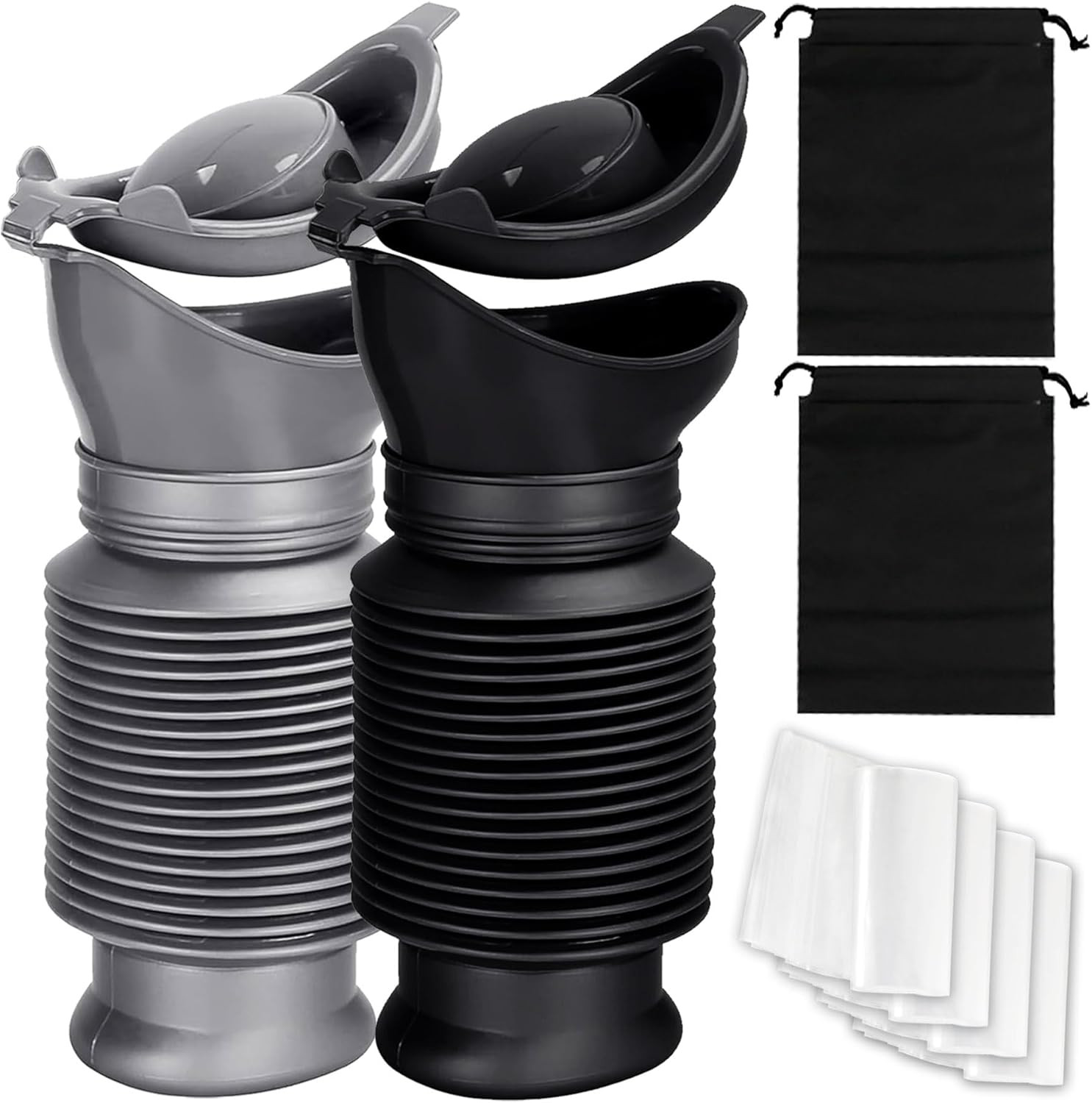 Portable Urinal for Men,Collapsible Pee Bottles for Men and Women,750 Ml,A Set o