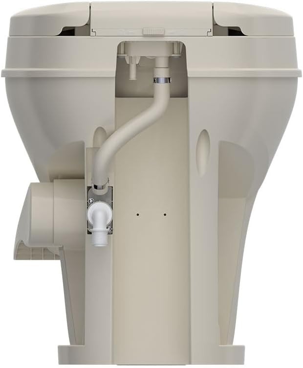 SEAFLO Residential Height Bone Camper/RV Toilet with Sprayer Attachment, 18.5”