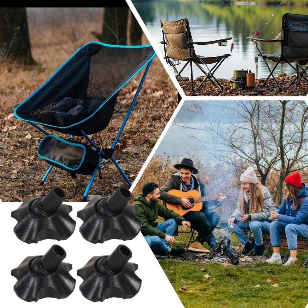 Camping Chair Foot Pads 4X Chair Leg Cover 0.51 Inches No Slide Camping Supple [