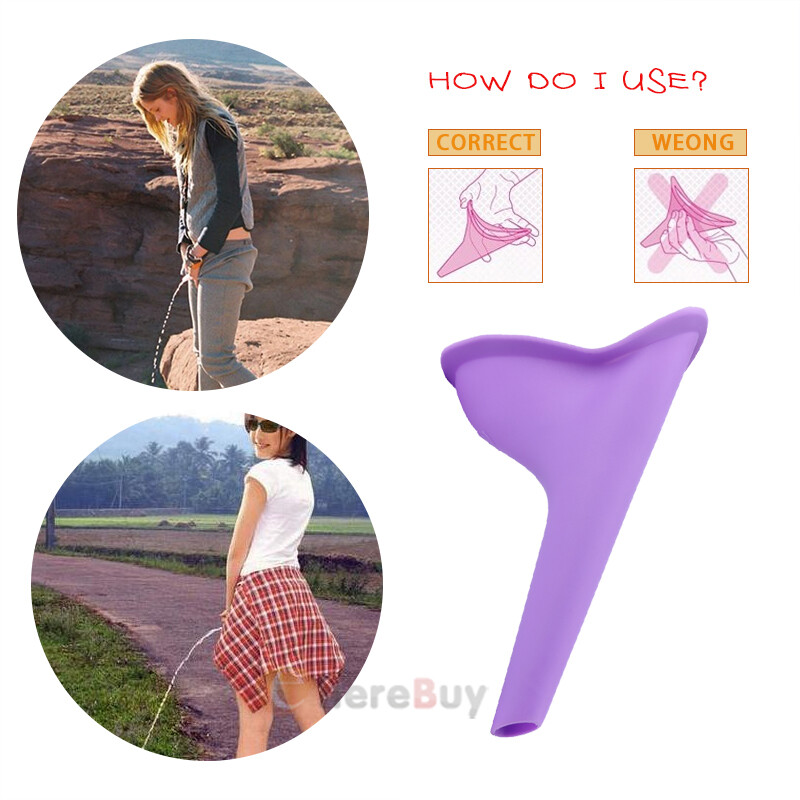 3x Female Urinal Pee Stand Urinoir Femme Girl Outdoor Funnel Women Reusable