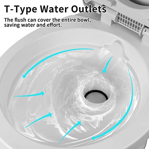2026 New RV & Motorhome Toilet – Upgraded Pedal Flush, Gravity Flush with T