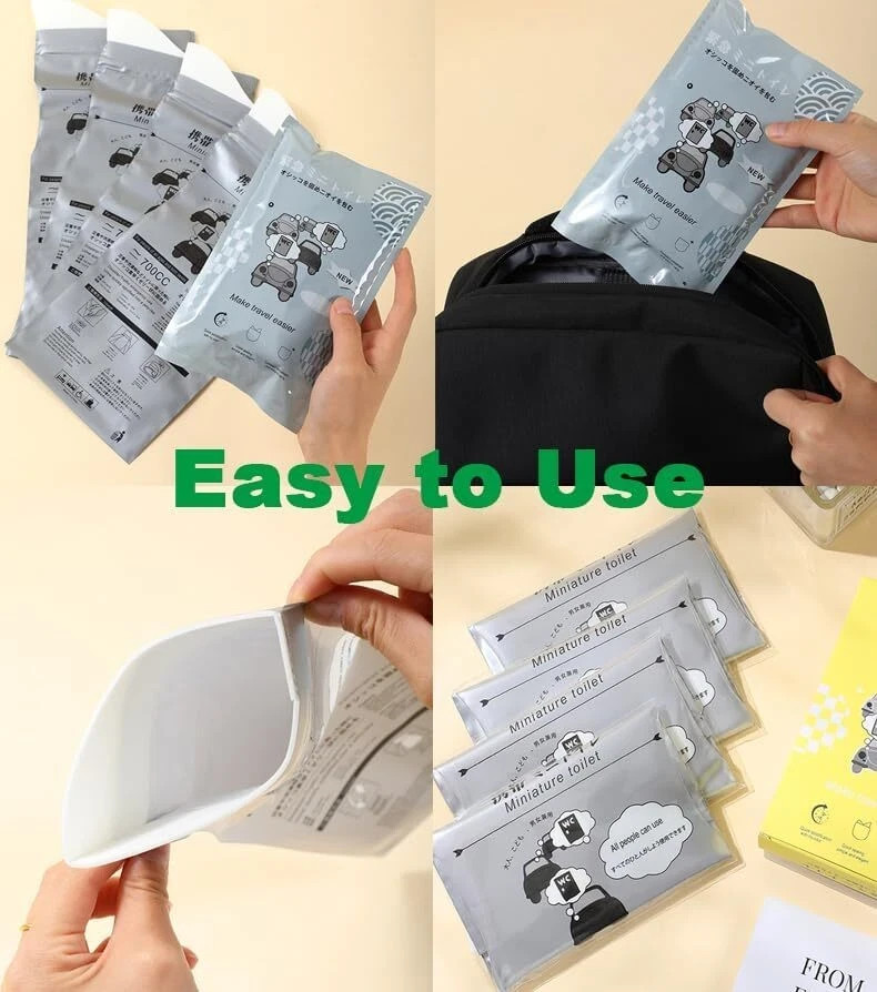 10 Disposable Emergency Urinal Bags Portable Camping Pee Travel Vomit Men Women