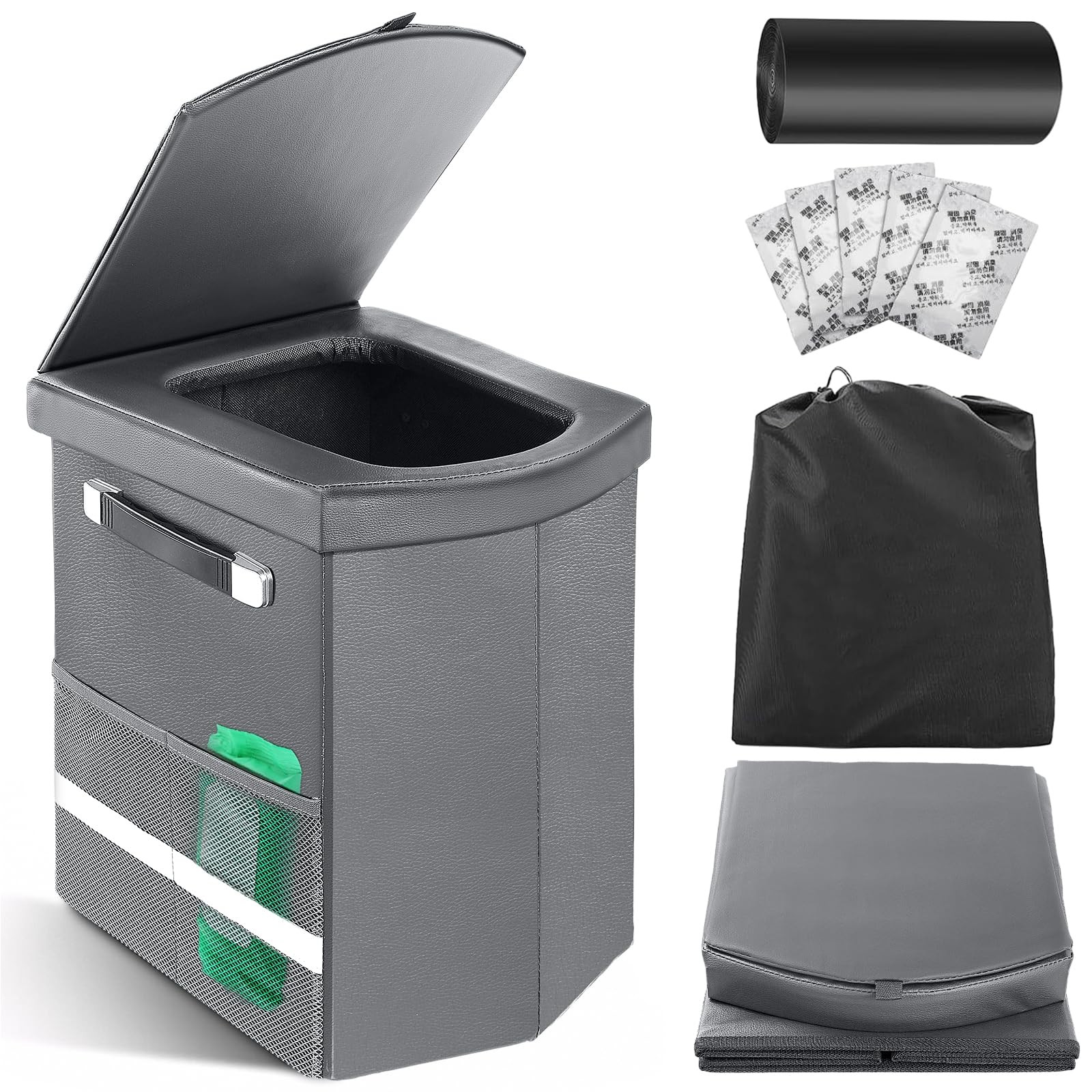 2026 Upgraded XL Portable Toilet for Adults,Tall Camping Toilet with Lid and …
