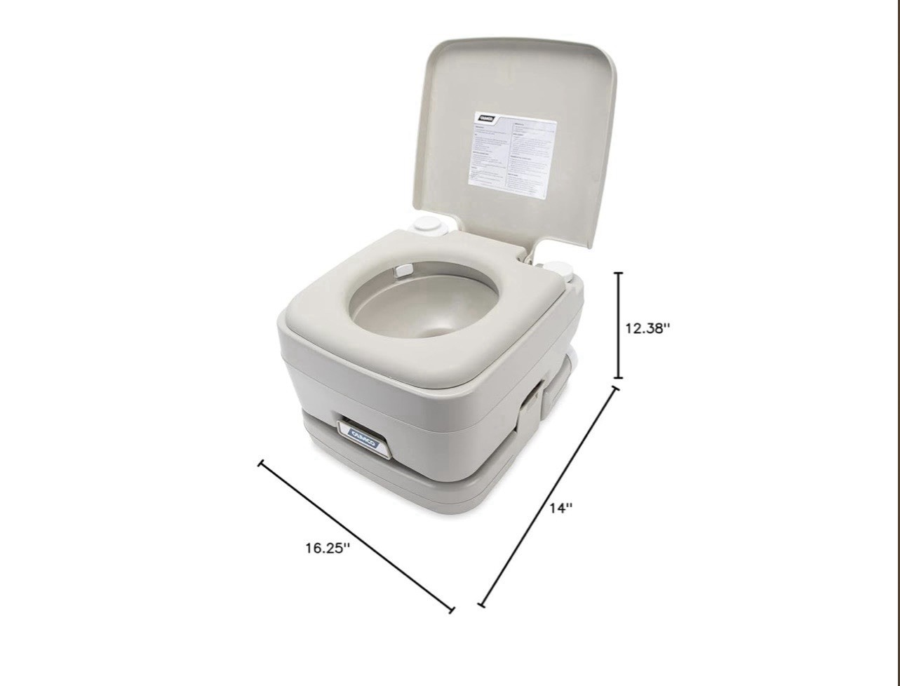 Camco 2.6 Gallon Portable Toilet For Camping Rv Boating And Road Trips