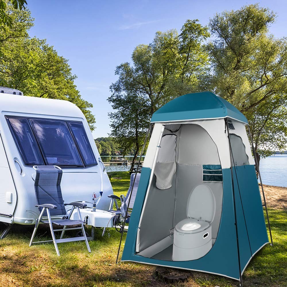 Portable Toilet for Camping, Boat, Van | Lightweight Commode w/Detachable Bucket