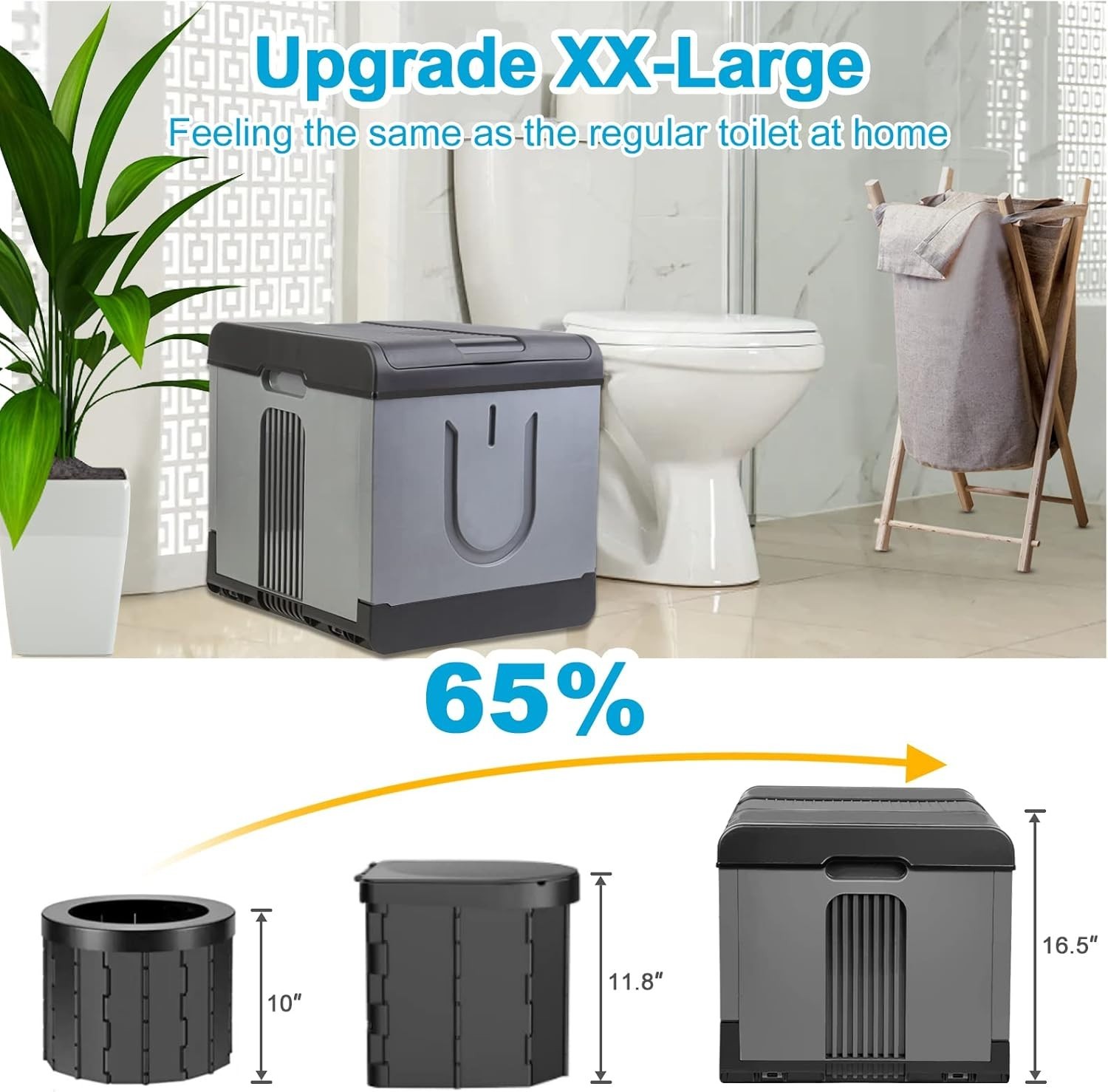 Portable Toilet Camping Toilets for Car Indoor Outdoor Commode Foldable Travel P