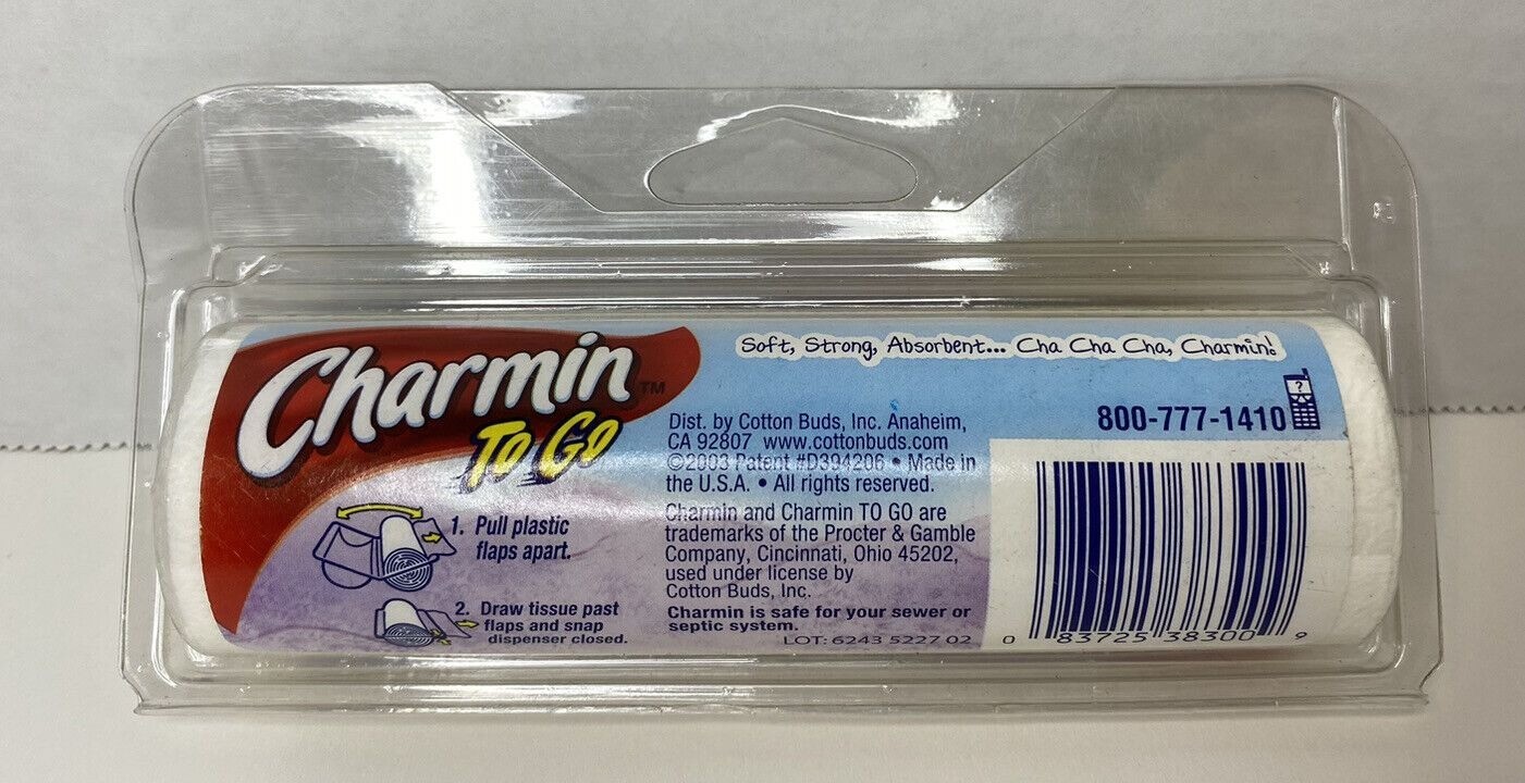 Charmin Toilet Paper To Go 1-Ply Bathroom Tissue 55 Sheets Emergency Vintage