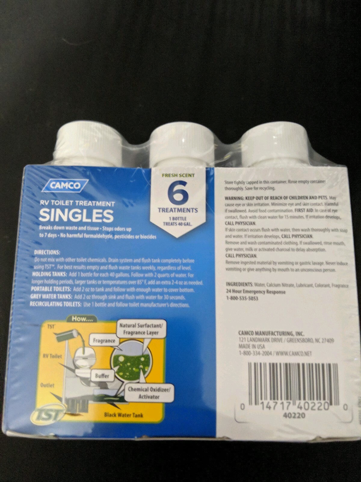 Camco 6 pack RV Toilet Treatment Singles