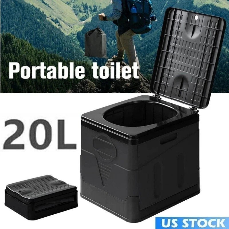 20L Portable Folding Toilet Car Outdoor Travel Potty for Camping Hiking Beach W