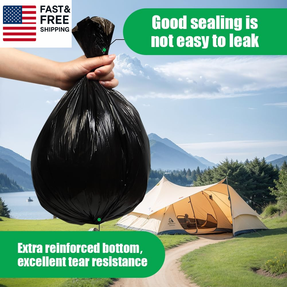 Camping Toilet Bags, 120 PCS (6 Roll) Portable Toilet Bags, Thickened Toilet Was