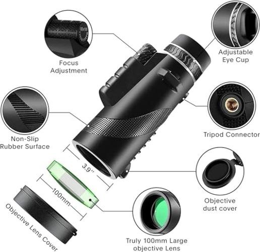 Monocular-Telescope 80×100 High Powered Monoculars High Definition for Green