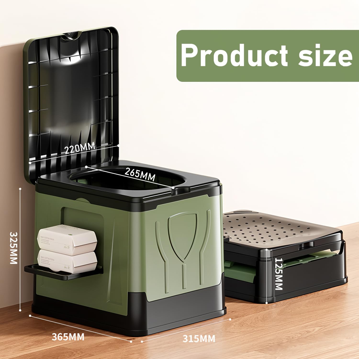 Foldable Camping Toilet – Dry Separation Toilet up to 150 kg, Mobile Toilet f…