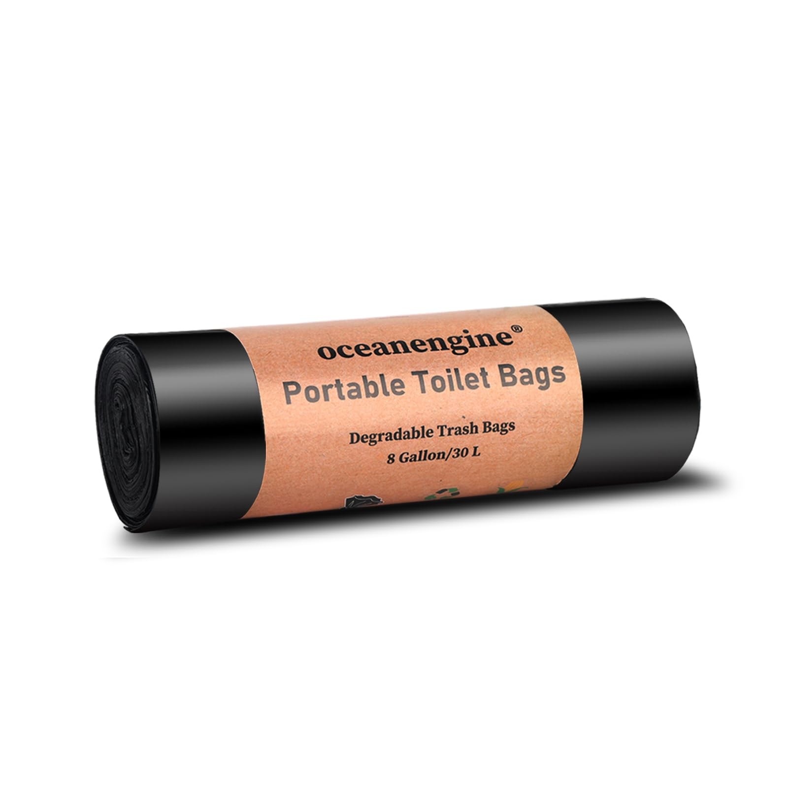 Portable Toilet Bags 8 Gallon, 23.6 x 25.6 in, Drawstring – Camping Waste Bags
