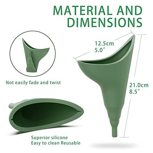 Portable Female Urinal Device – Reusable Silicone Pee Funnel with Extension Pipe