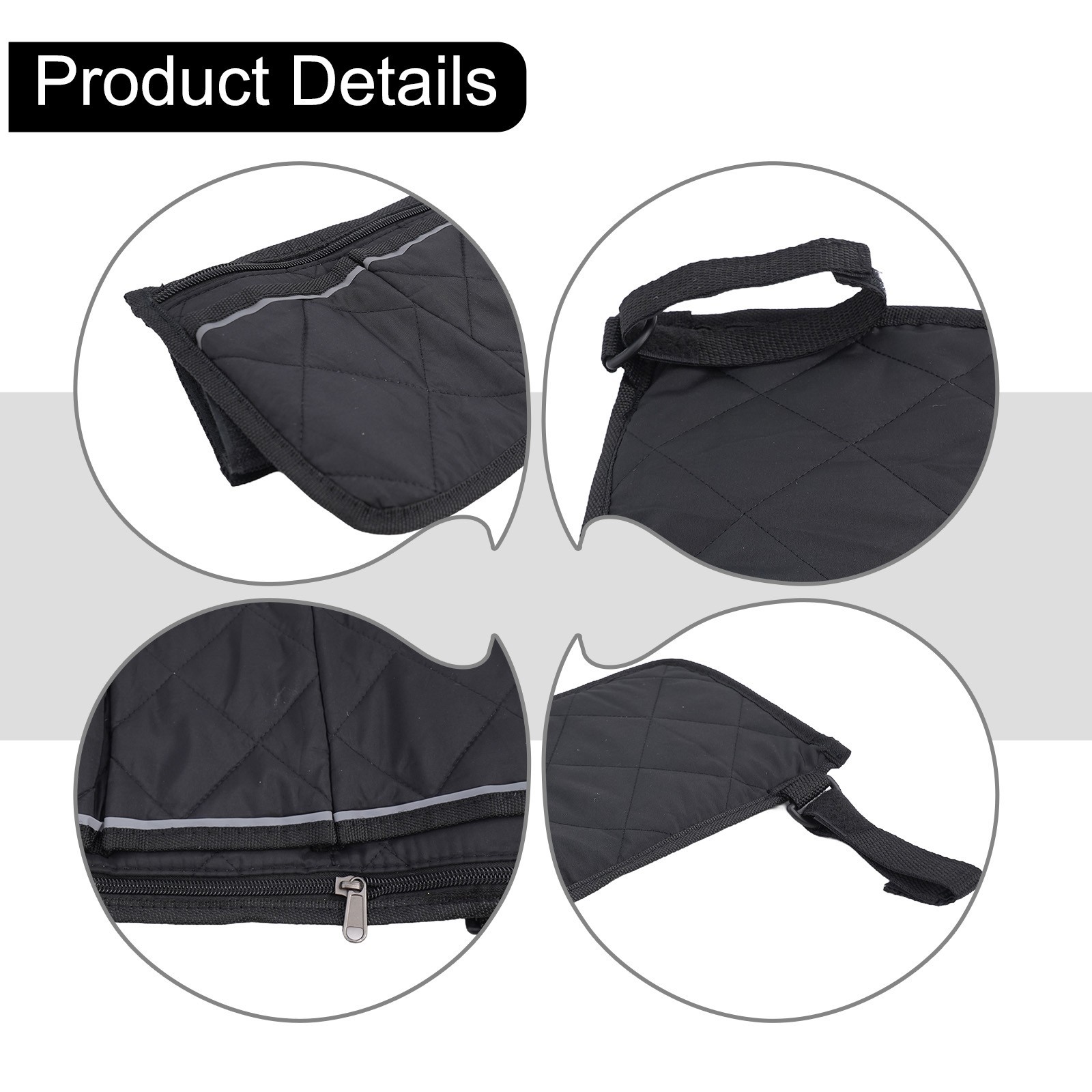 Practical Chair Side Bag with Reflective Strip and Multiple Pocket Design