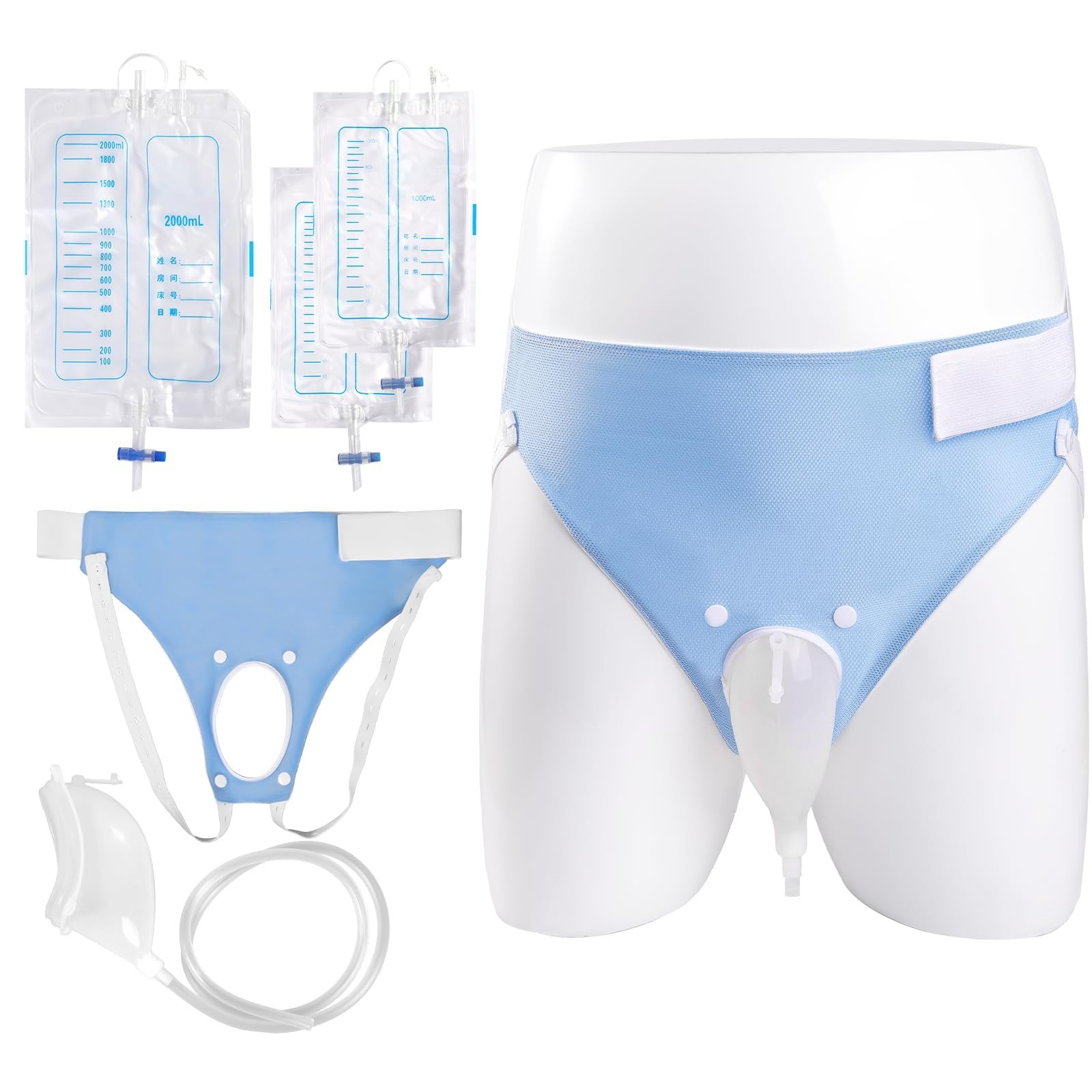 Wearable Urinal Bag for Man, Portable Urinals for Men, Reusable Male Urine Ba…