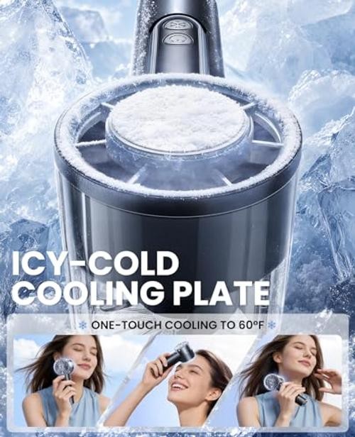 Handheld Fan with Ice Cooler, 13H Runtime, 16000RPM Turbo Motor, 100 Black