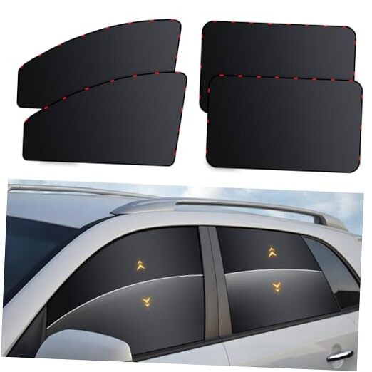 Car Window Shades – 4 Pack Car Window Covers Premium UV Blackout 4pcs