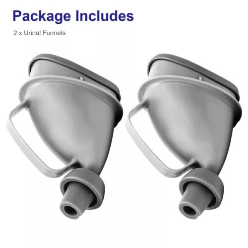 2Pcs Portable Potty Pee Funnel Men Women Emergency Urinal Outdoor Toilet Device