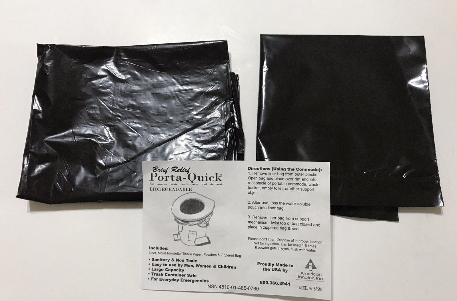 Emergency Toilet Kit, Emergency Waste, Poop Rid Kit, SHTF PREPS