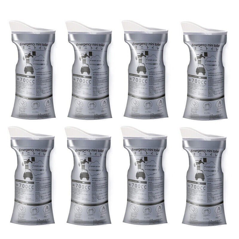 10X 700ml Portable Disposable Urine Pee Bag Travel Emergency Toilet Bags Unisex